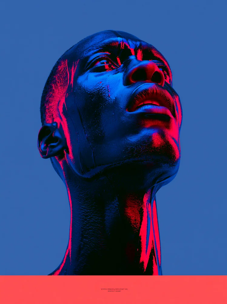 Cold cinematic portrait