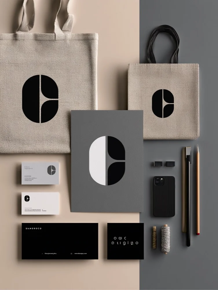 Monogram identity flatlay