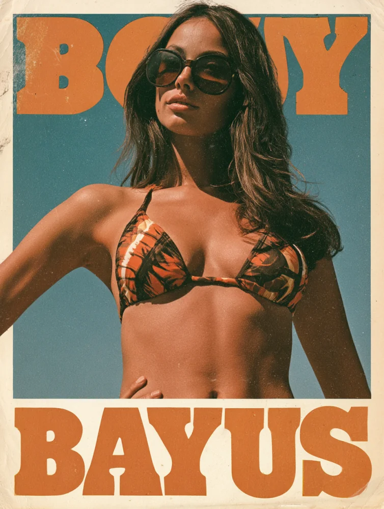 Retro magazine spread